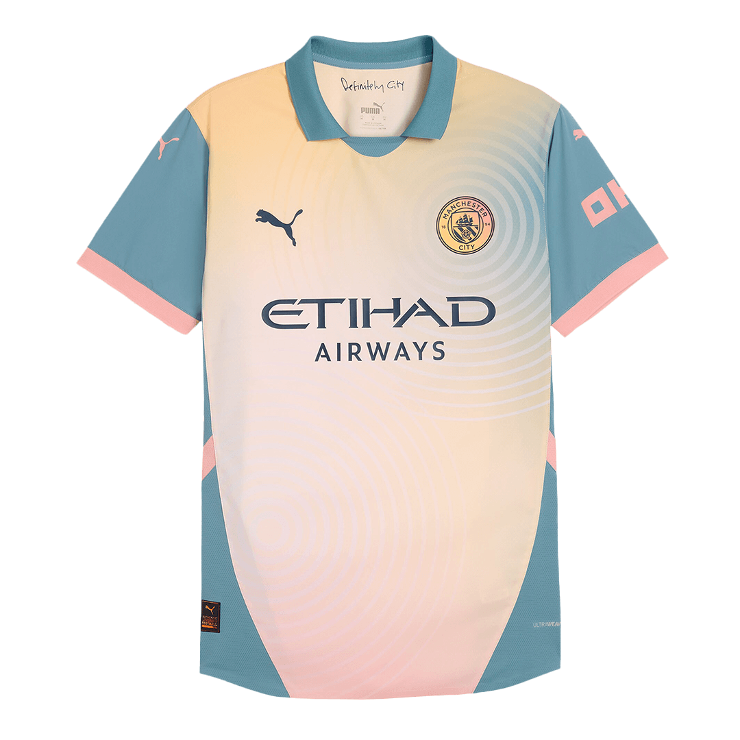 Player Version HAALAND #9 Manchester City Fourth Away Soccer Jersey 2024/25- Definitely City (UCL) Top Soccer Jerseys Store