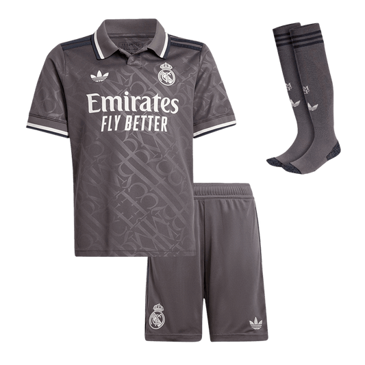 Kid's Real Madrid Third Away  Soccer Jersey Kit(Jersey+Shorts+Socks) 2024/25 Top Soccer Jerseys Store