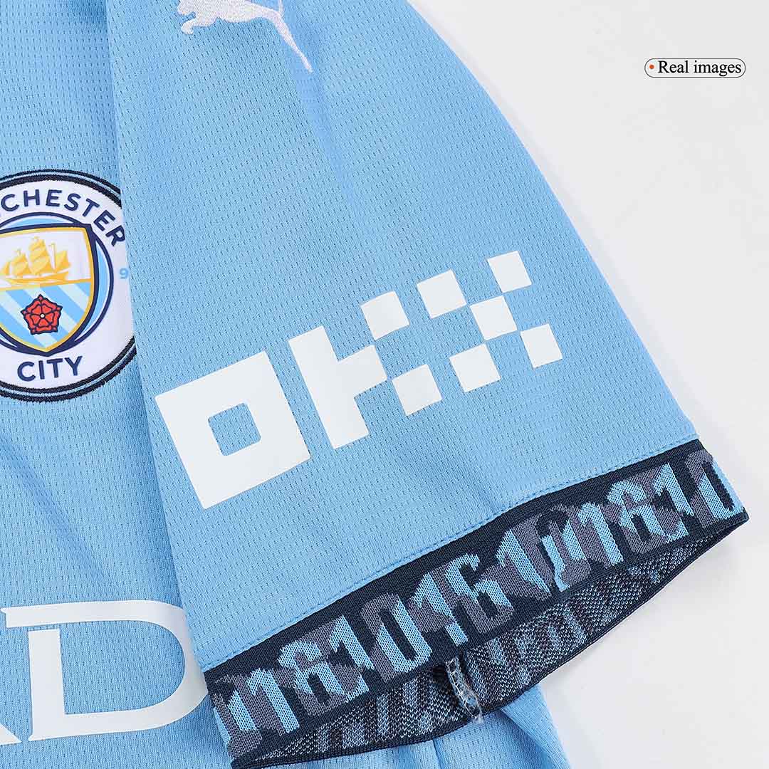 Manchester City Home Soccer Jersey Kit(Jersey+Shorts) 2024/25 Top Soccer Jerseys Store