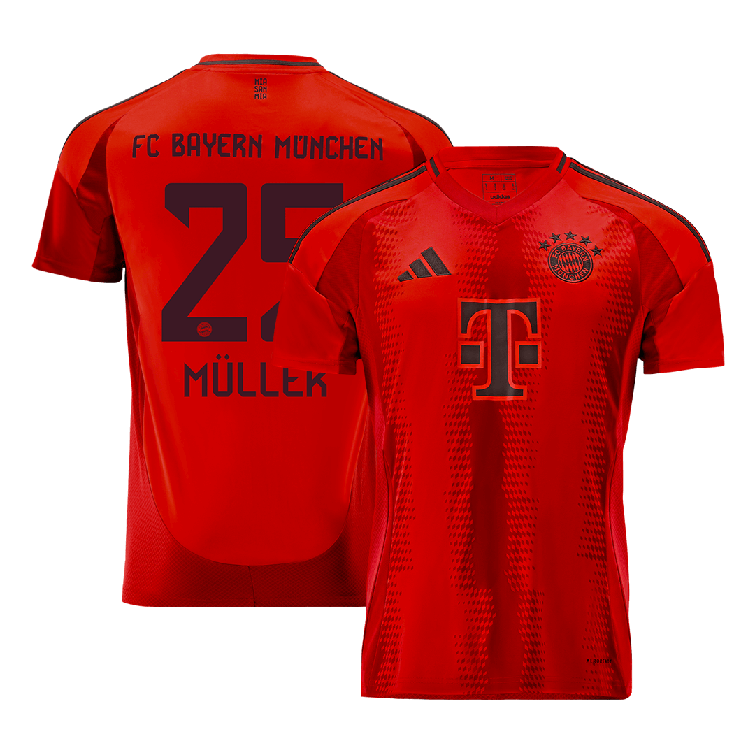 M?LLER #25 Bayern Munich Home Soccer Jersey 2024/25 Top Soccer Jerseys Store