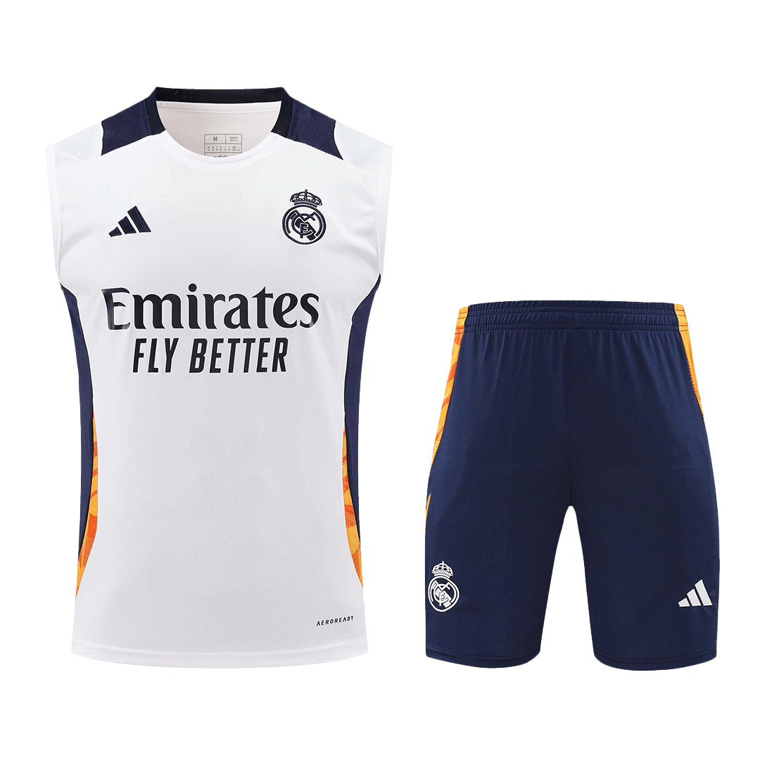 Real Madrid Pre-Match Soccer Jersey Vest Kit(Jersey+Shorts) 2024/25 Top Soccer Jerseys Store