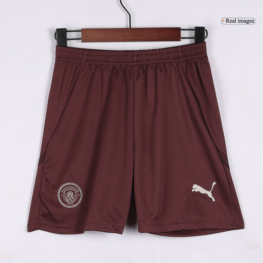 Kid's Manchester City Third Away Soccer Jersey Kit(Jersey+Shorts+Socks) 2024/25 Top Soccer Jerseys Store