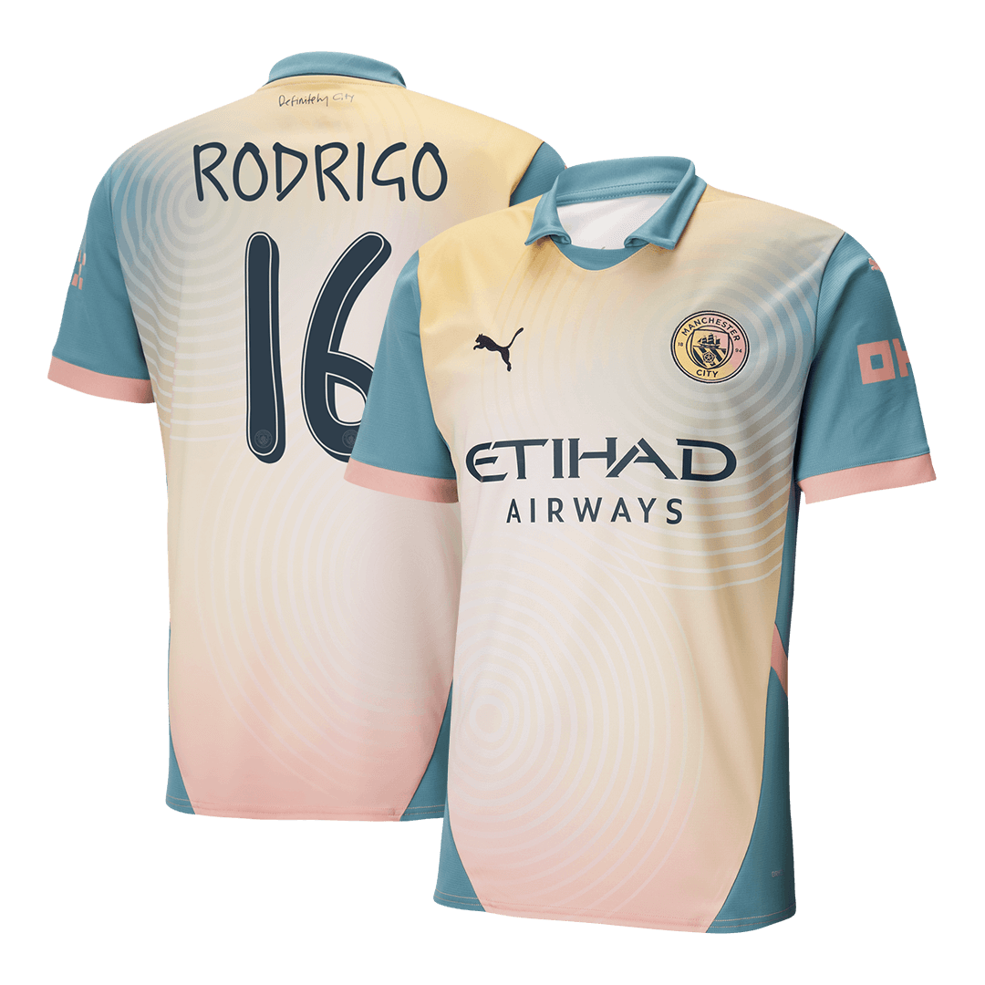 RODRIGO #16 Manchester City Fourth Away Soccer Jersey 2024/25 - Definitely City (UCL) Top Soccer Jerseys Store