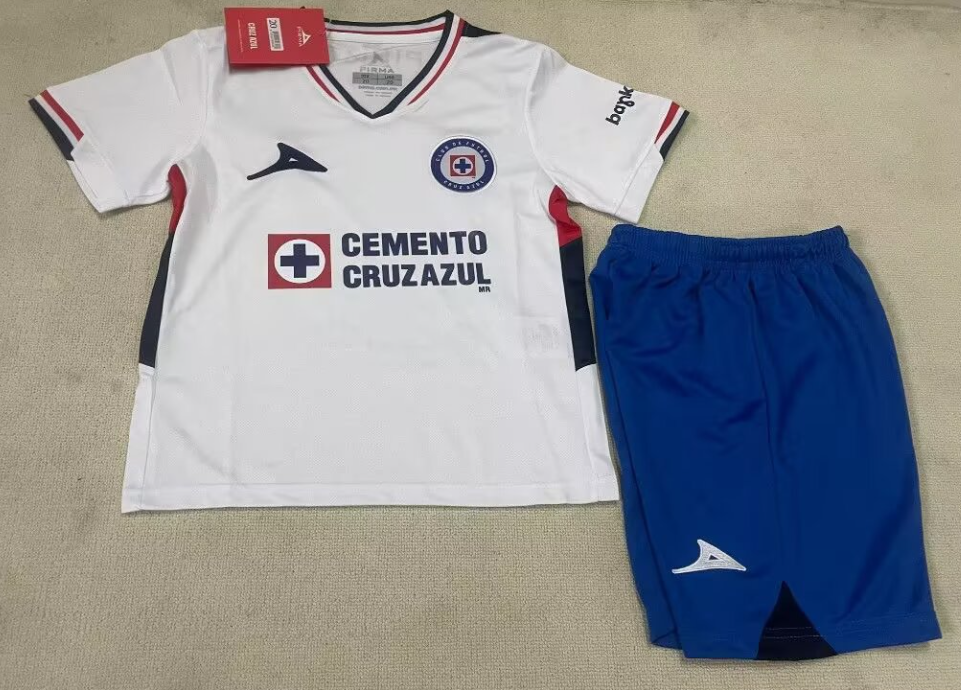 Kid's Cruz Azul Away Soccer Jersey Kit(Jersey+Shorts) 2025/26