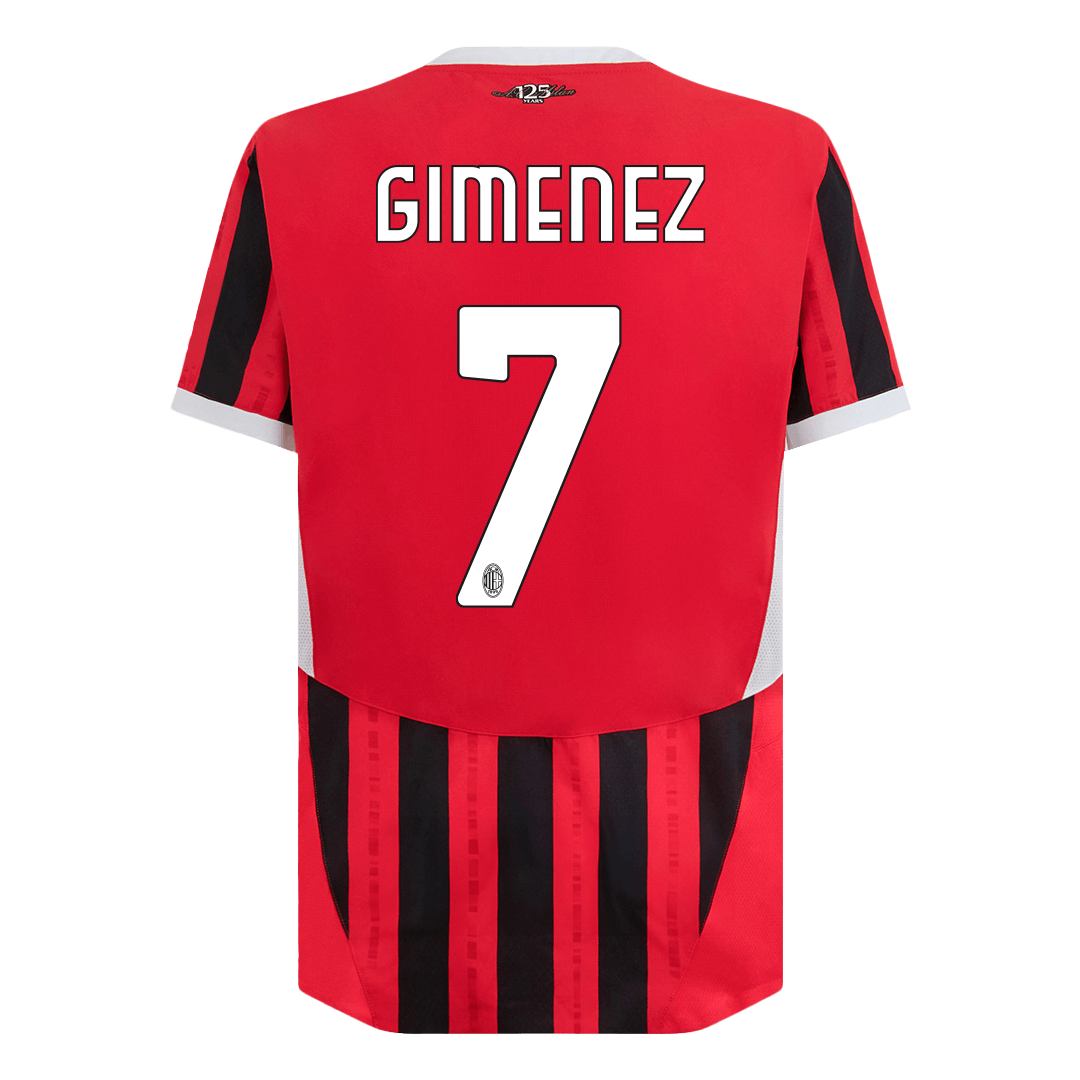 Player Version GIMENEZ #7 AC Milan Home  Soccer Jersey 2024/25 Top Soccer Jerseys Store