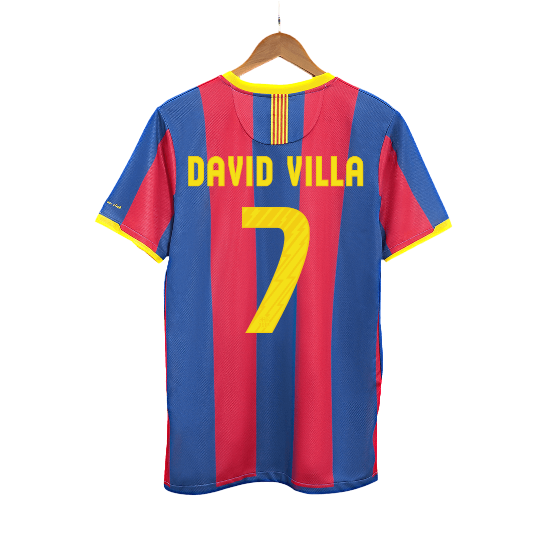 Retro DAVID VILLA #7 2010/11 Barcelona Home  Soccer Jersey Top Soccer Jerseys Store