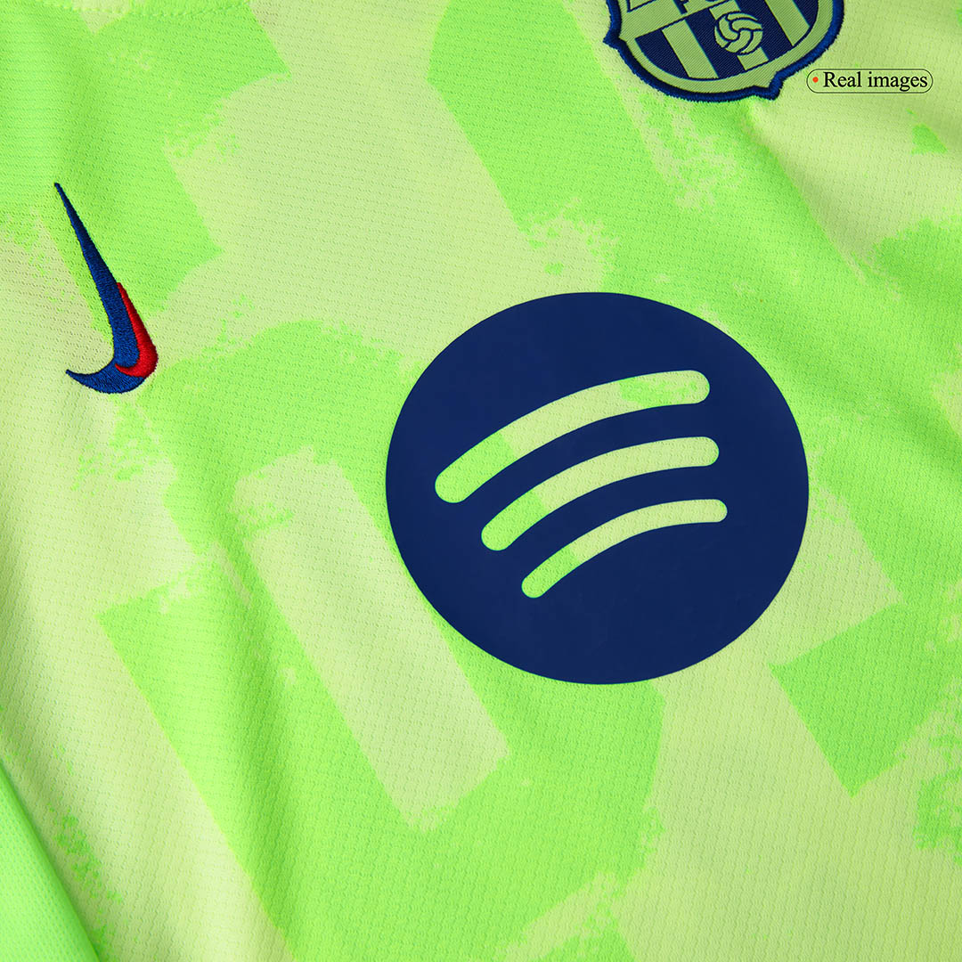 Kid's Barcelona Third Away Soccer Jersey Kit(Jersey+Shorts) 2024/25 - UCL (Spotify Logo Without Text) Top Soccer Jerseys Store