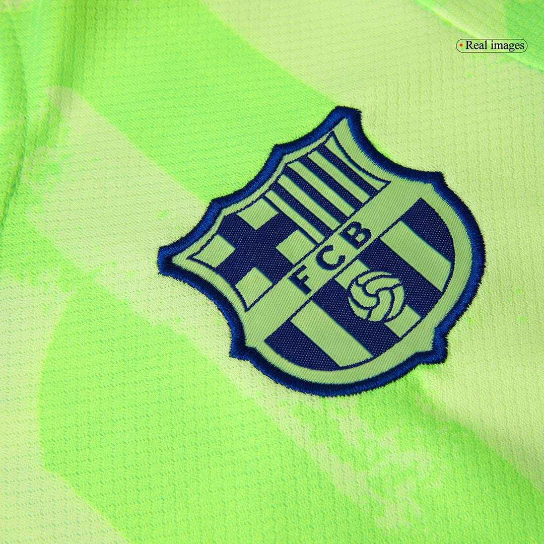 Kid's Barcelona Third Away Soccer Jersey Kit(Jersey+Shorts+Socks) 2024/25- UCL (Spotify Logo Without Text) Top Soccer Jerseys Store