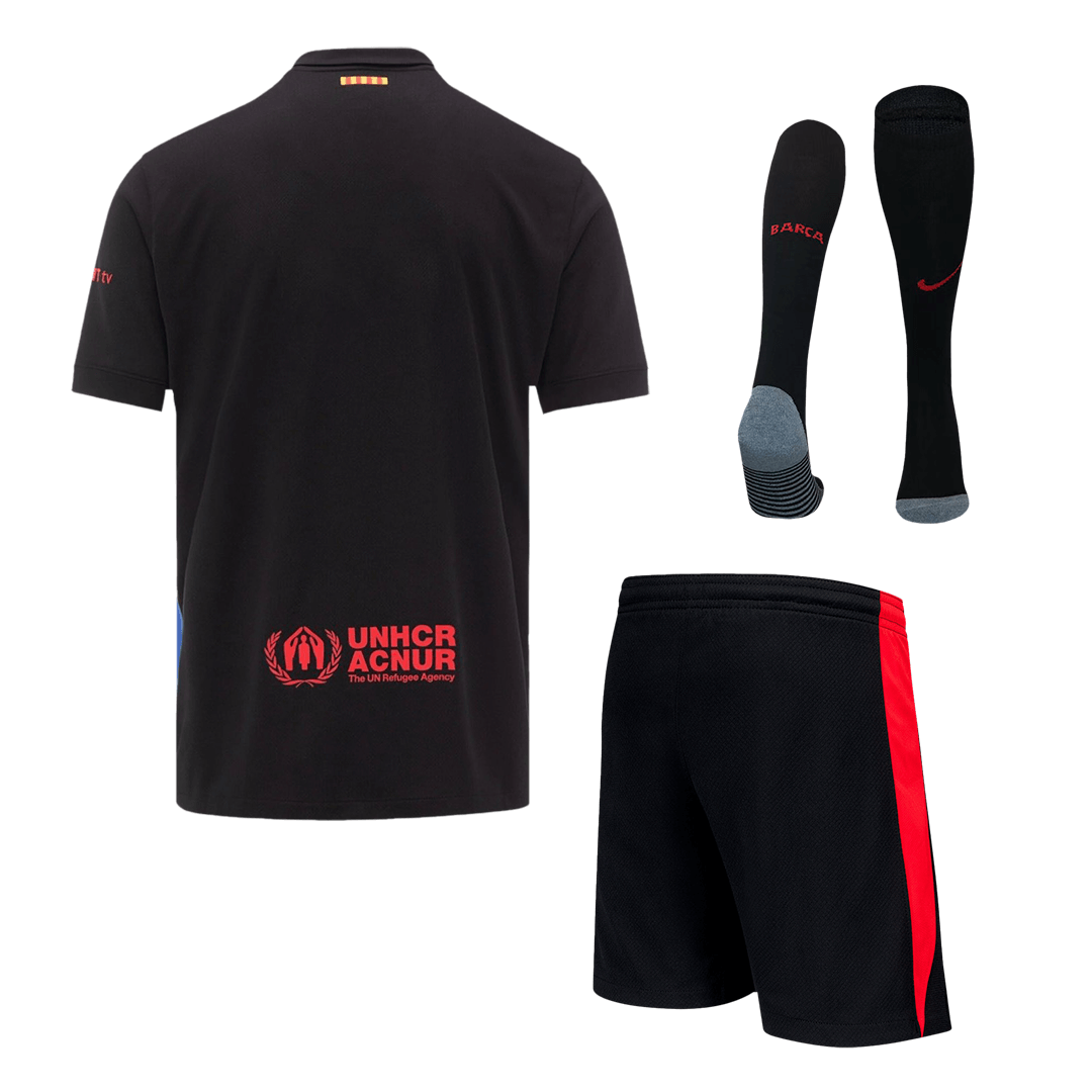 Barcelona Away Soccer Jersey Kit(Jersey+Shorts+Socks) 2024/25 Top Soccer Jerseys Store