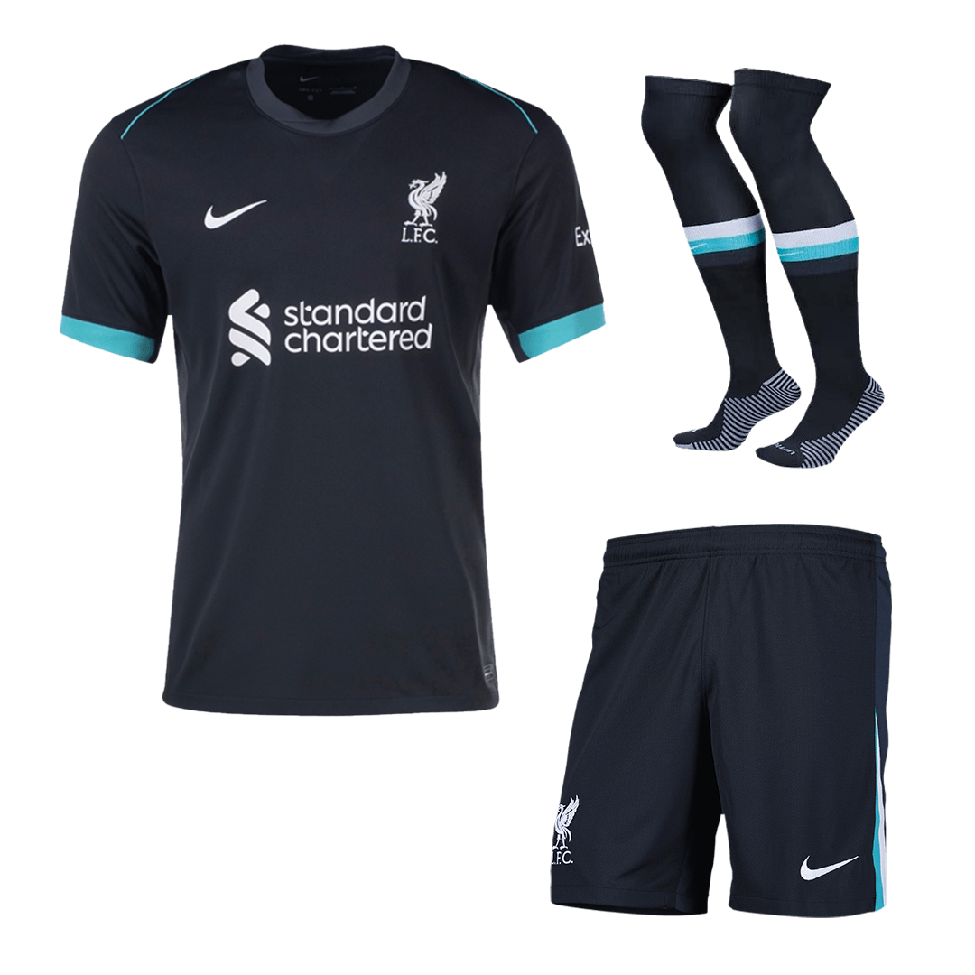 Liverpool Away Soccer Jersey Kit(Jersey+Shorts+Socks) 2024/25 Top Soccer Jerseys Store