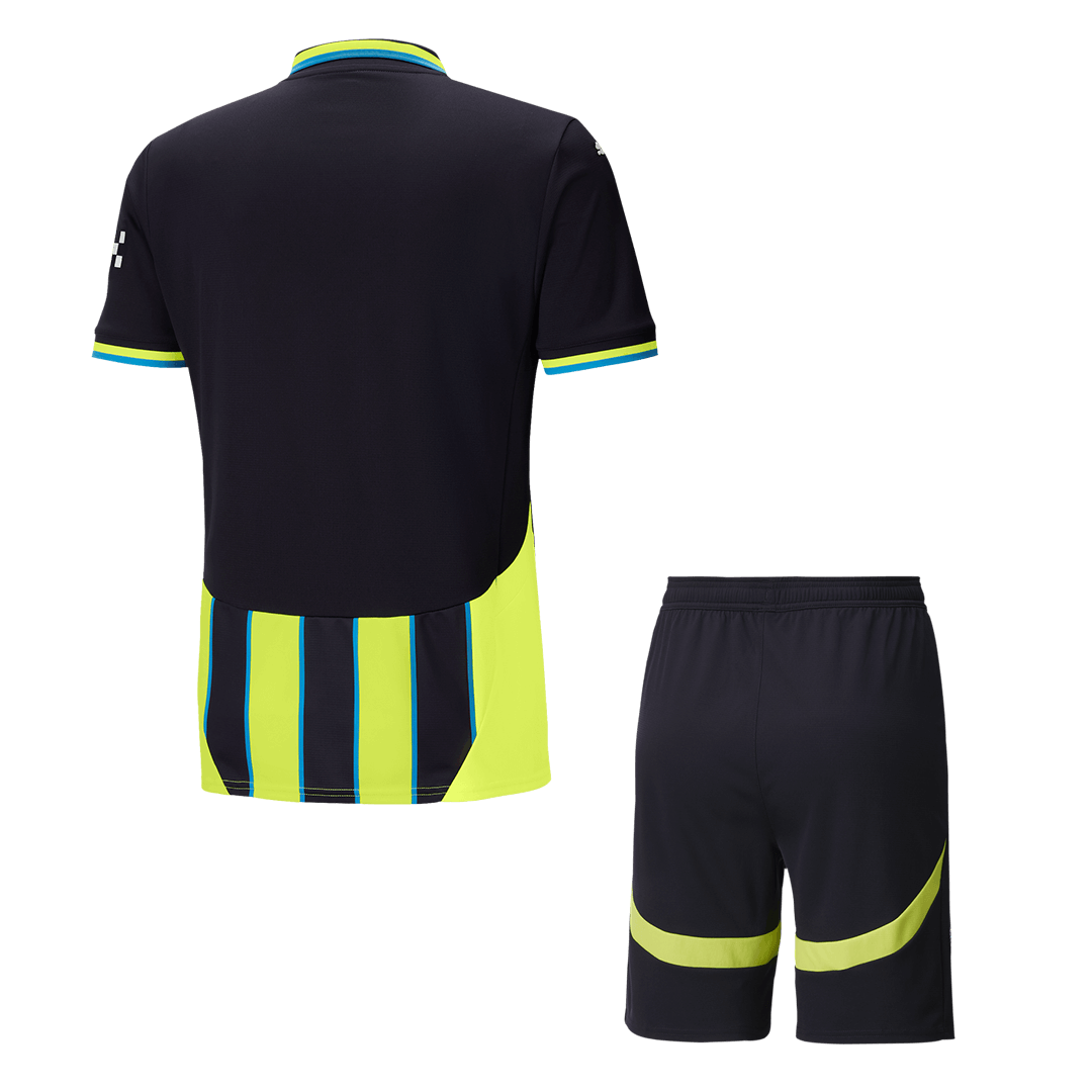 Manchester City Away Soccer Jersey Kit(Jersey+Shorts) 2024/25 Top Soccer Jerseys Store