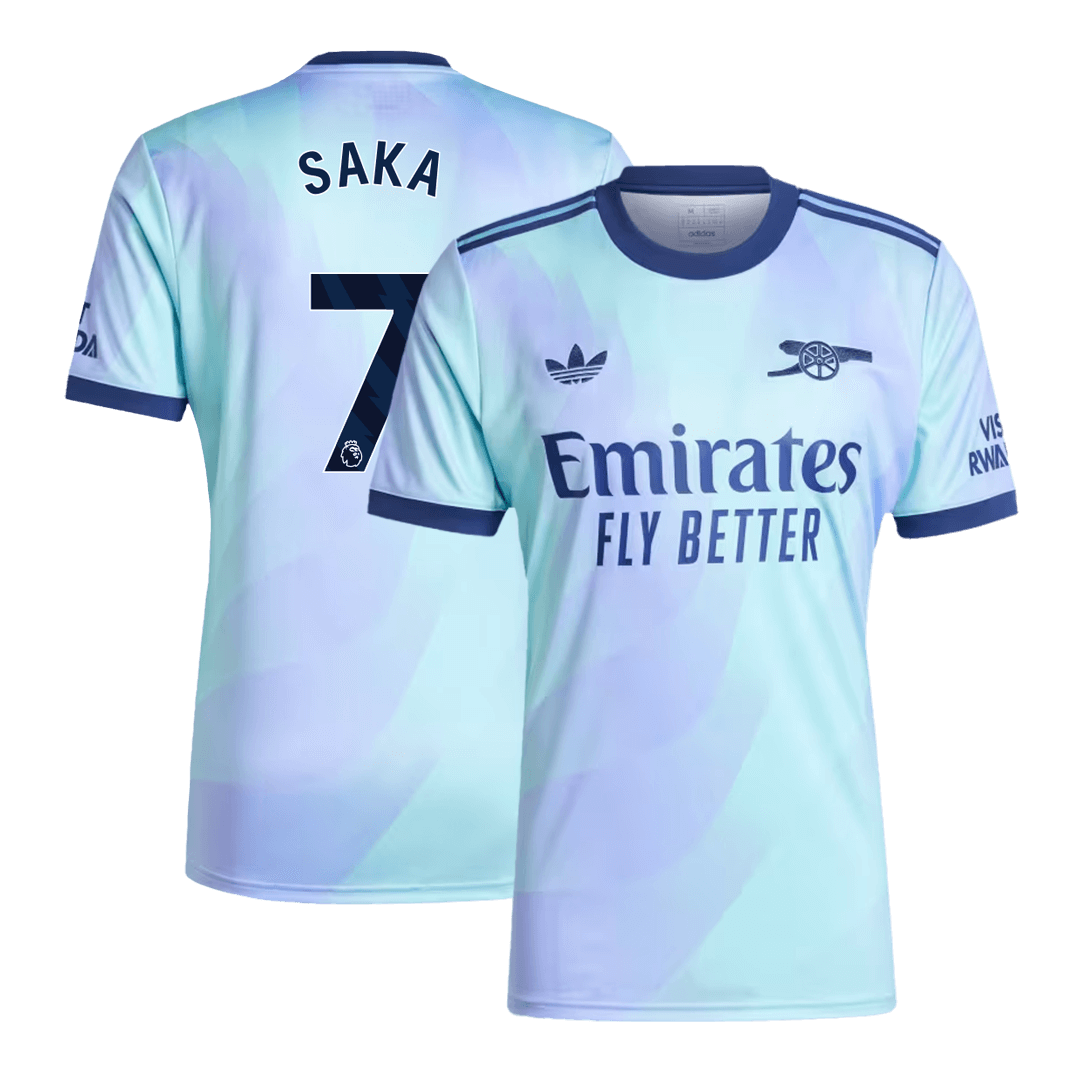 SAKA #7 Arsenal Third Away Soccer Jersey 2024/25 Top Soccer Jerseys Store