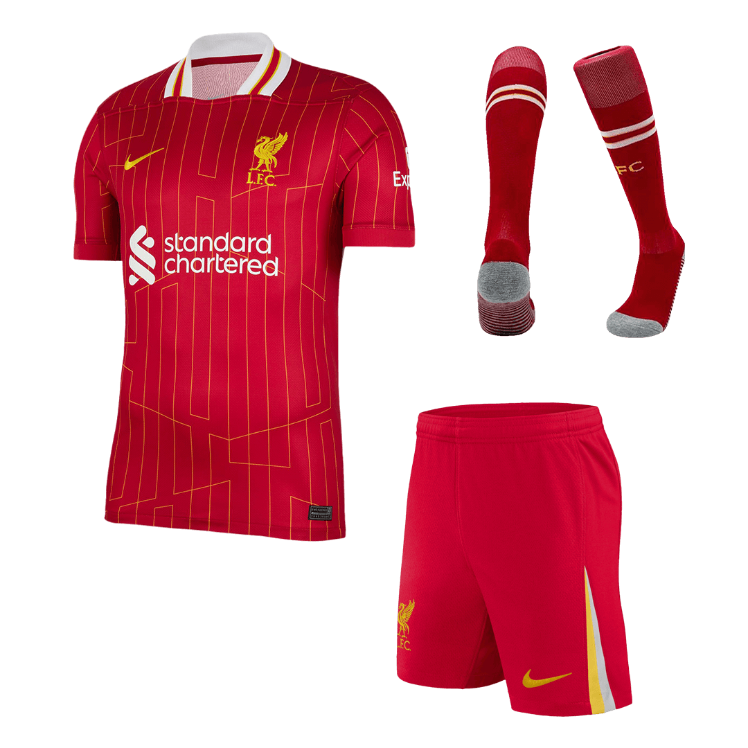 Liverpool Home Soccer Jersey Kit(Jersey+Shorts+Socks) 2024/25 Top Soccer Jerseys Store