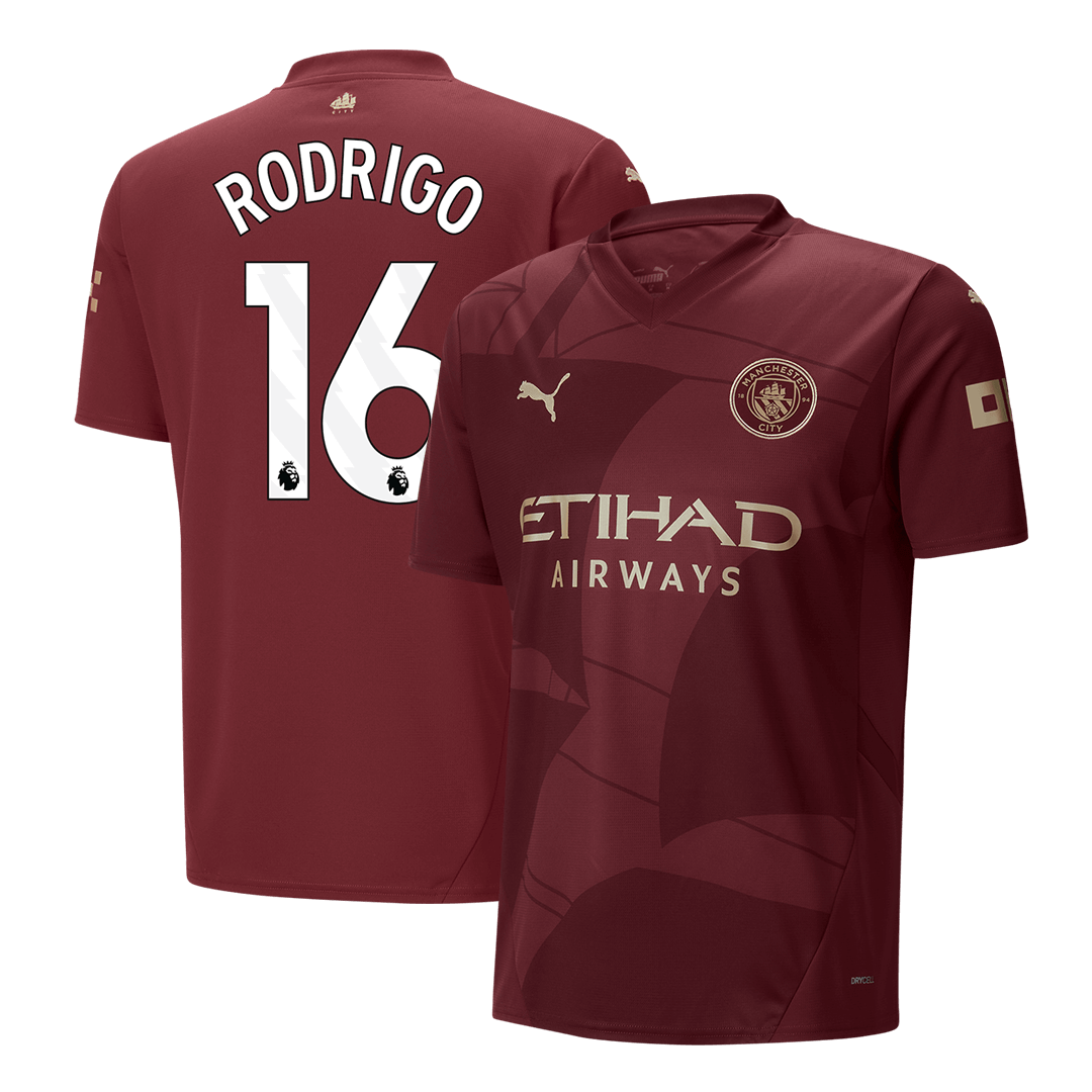 RODRIGO #16 Manchester City Third Away Soccer Jersey 2024/25 Top Soccer Jerseys Store