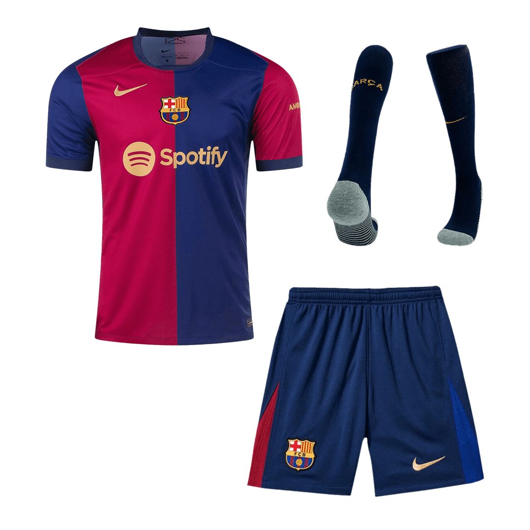 Barcelona Home  Soccer Jersey Kit(Jersey+Shorts+Socks) 2024/25 Top Soccer Jerseys Store
