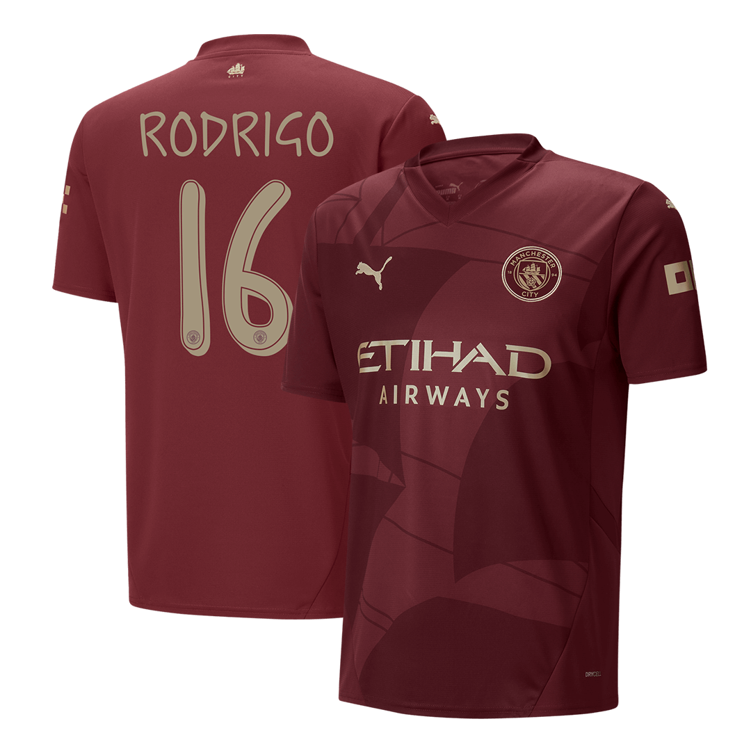 RODRIGO #16 Manchester City Third Away Soccer Jersey 2024/25 - UCL Top Soccer Jerseys Store