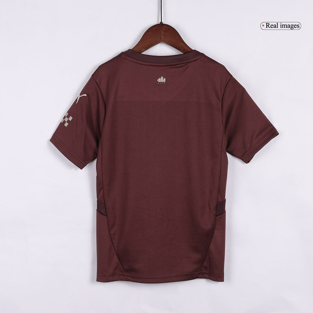 Kid's Manchester City Third Away Soccer Jersey Kit(Jersey+Shorts+Socks) 2024/25 Top Soccer Jerseys Store