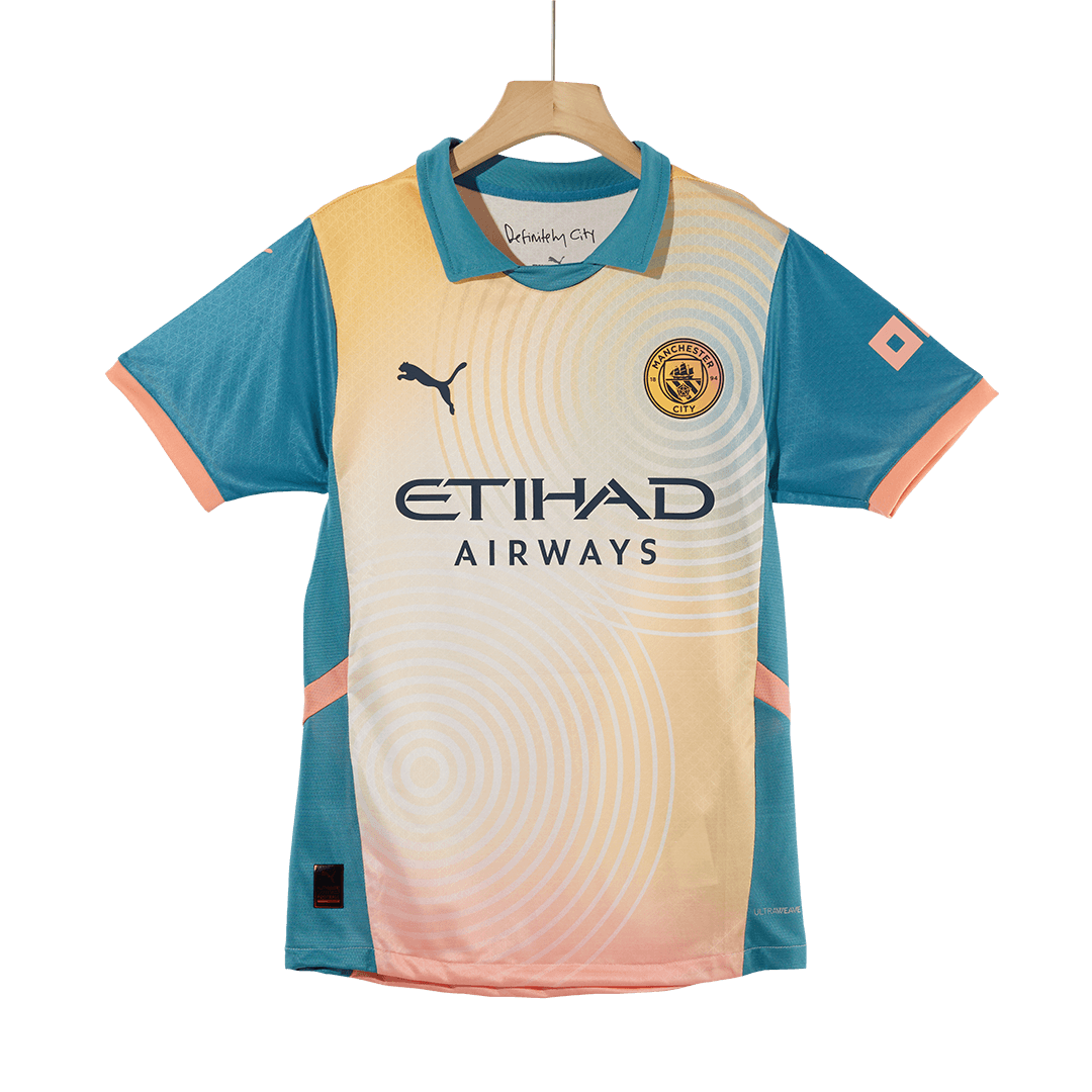 Player Version HAALAND #9 Manchester City Fourth Away Soccer Jersey 2024/25- Definitely City (UCL) Top Soccer Jerseys Store