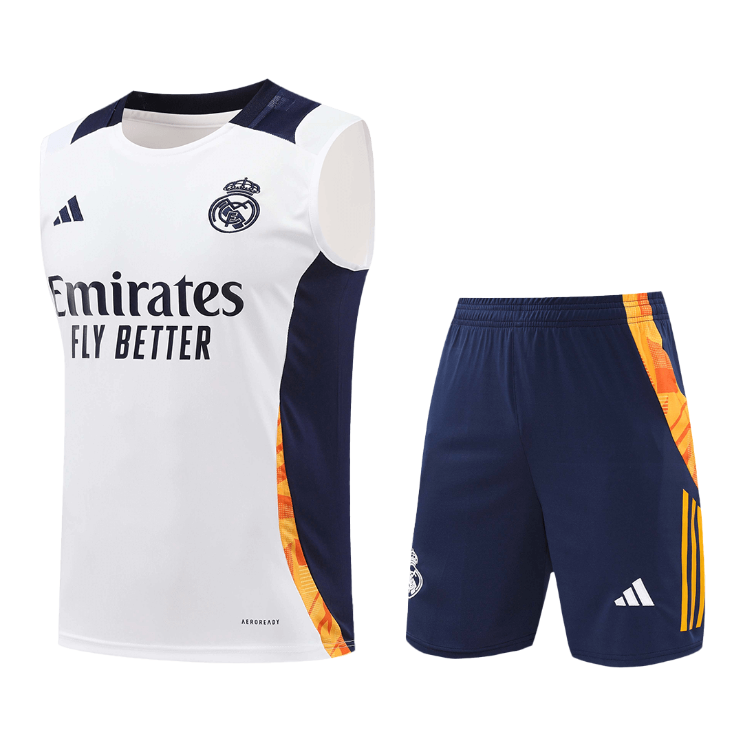 Real Madrid Pre-Match Soccer Jersey Vest Kit(Jersey+Shorts) 2024/25 Top Soccer Jerseys Store