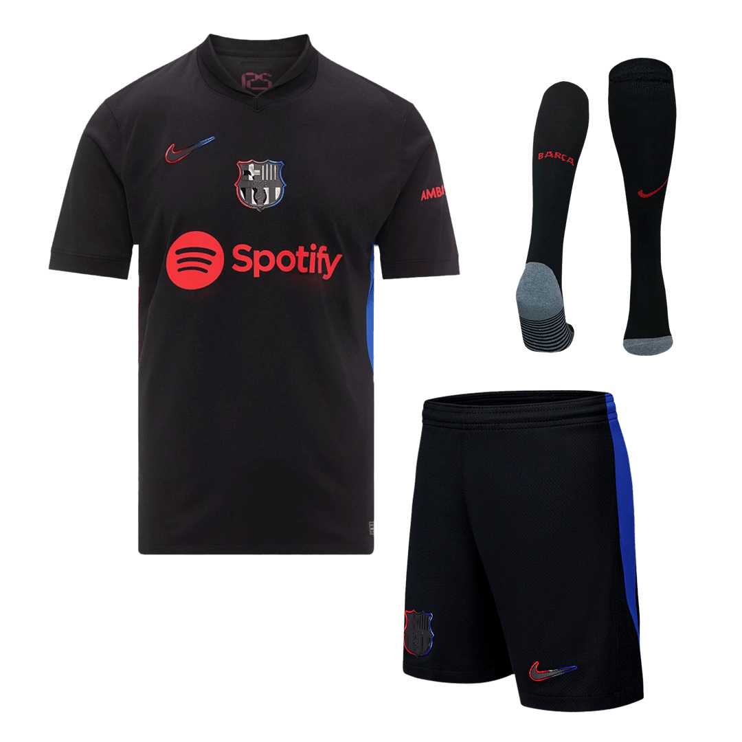 Barcelona Away Soccer Jersey Kit(Jersey+Shorts+Socks) 2024/25 Top Soccer Jerseys Store