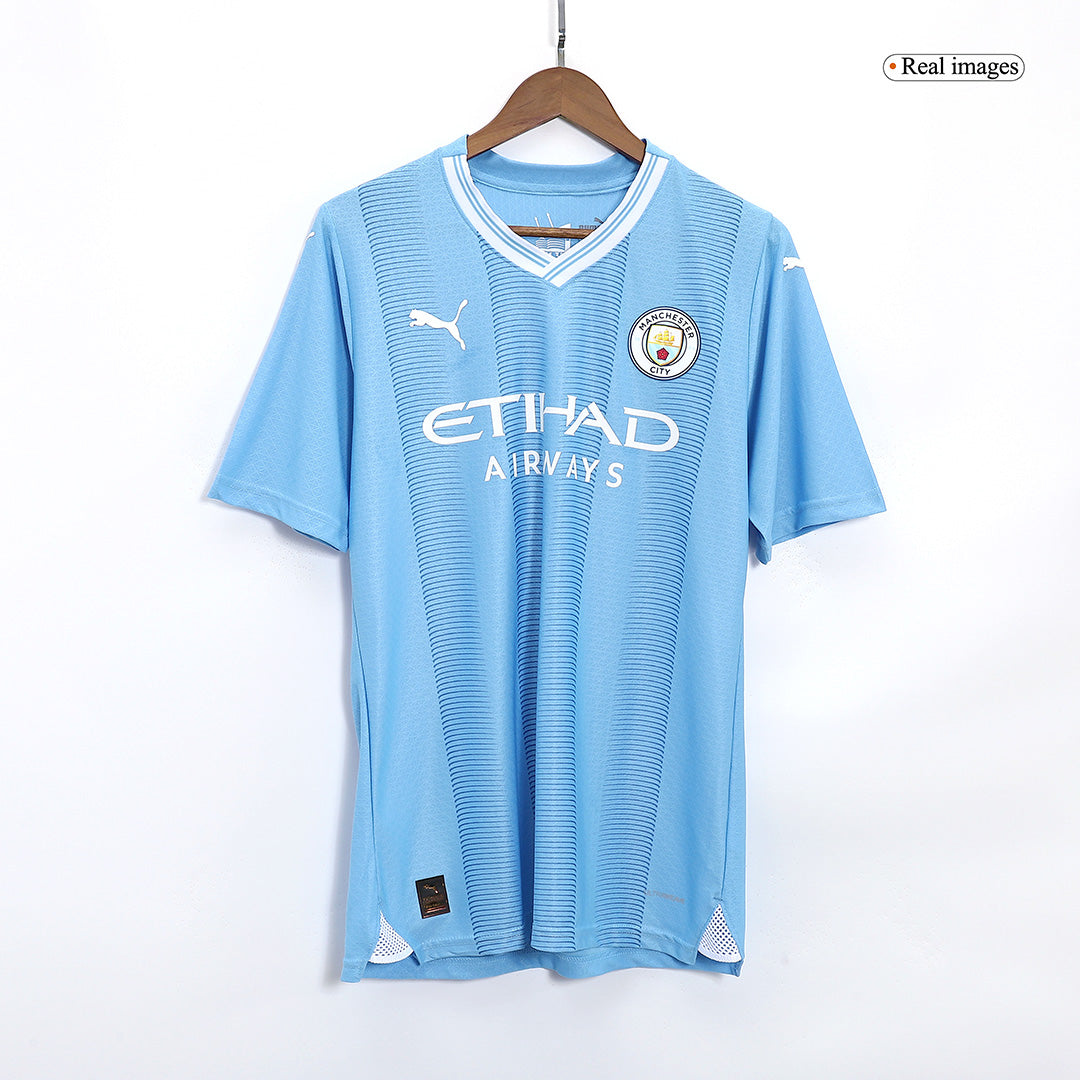 Player Version Manchester City Home  Soccer Jersey 2023/24 Top Soccer Jerseys Store