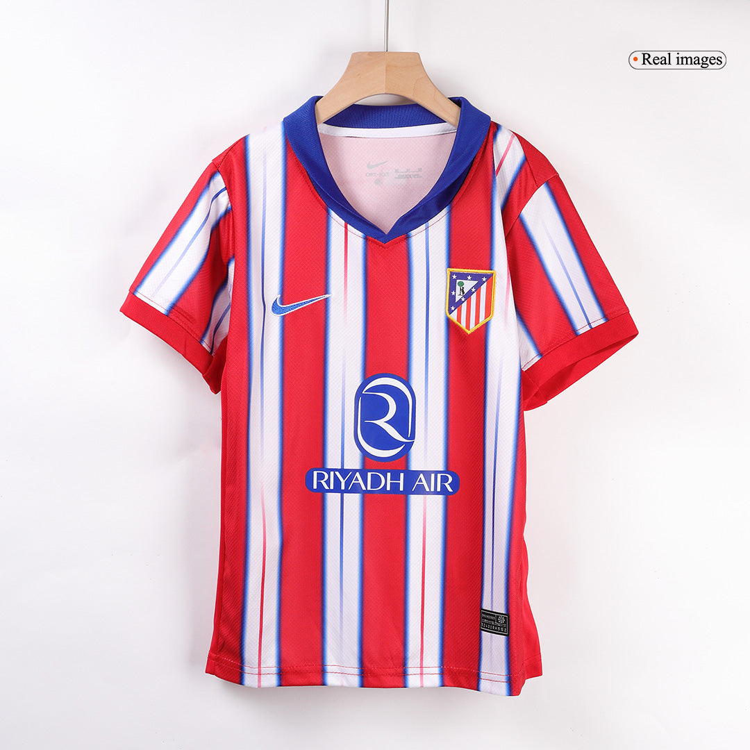 Kid's Atletico Madrid Home  Soccer Jersey Kit(Jersey+Shorts) 2024/25 Top Soccer Jerseys Store