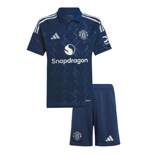 Kid's Manchester United Away  Soccer Jersey Kit(Jersey+Shorts) 2024/25 Top Soccer Jerseys Store