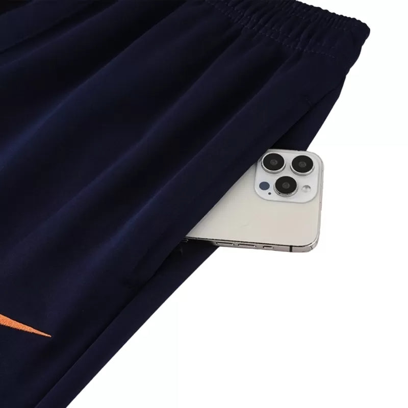 Completo giacca da allenamento Barcellona (giacca+pantaloni) 2025/26 - Blu navy e arancione