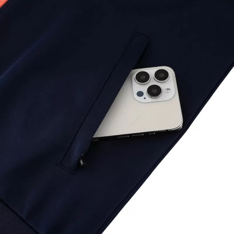 Barcelona Training Jacket Kit (Jacket+Pants) 2025/26 - Navy&Orange