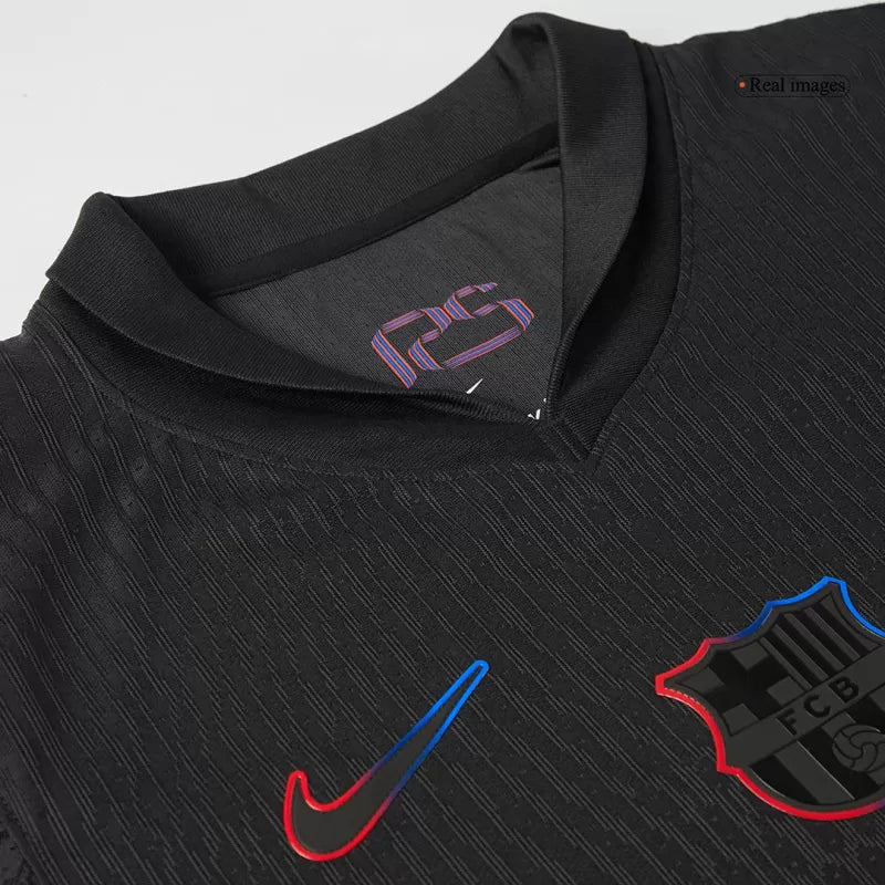 Maglia da calcio da trasferta del Barcellona X Travis Scott, versione giocatore, 2024/25 - Rossa - Vestibilità slim