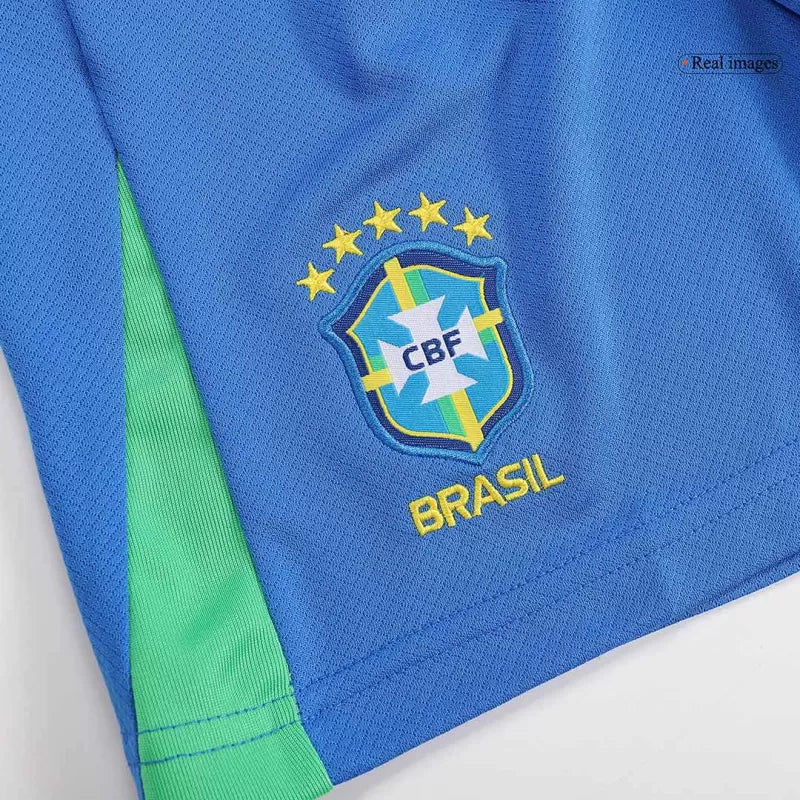 Brazil Kid‘s Home Soccer Jerseys (Jersey+Short) Kit 2024