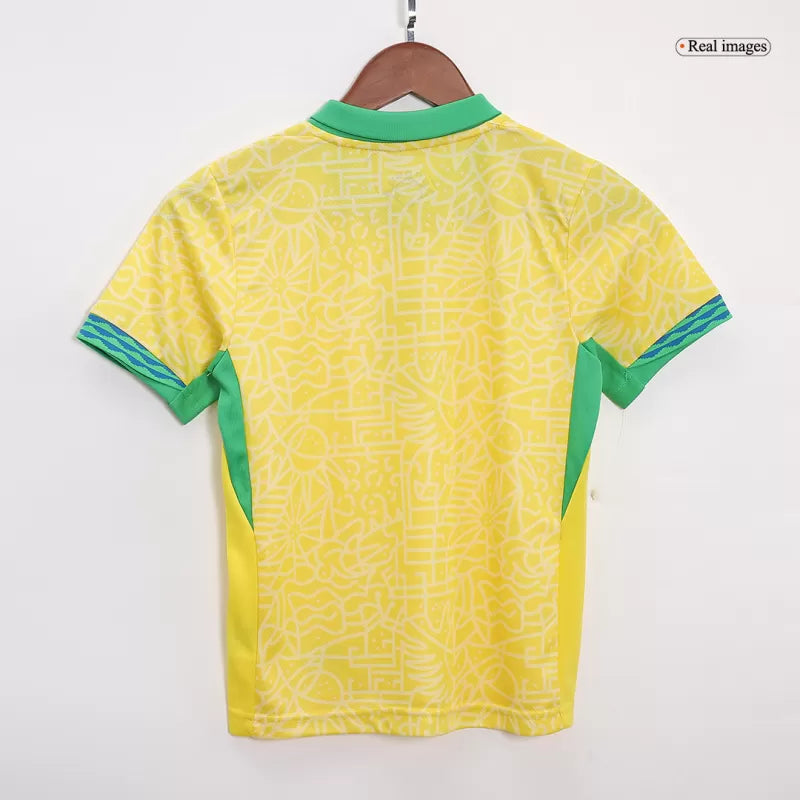 Brazil Kid‘s Home Soccer Jerseys (Jersey+Short) Kit 2024