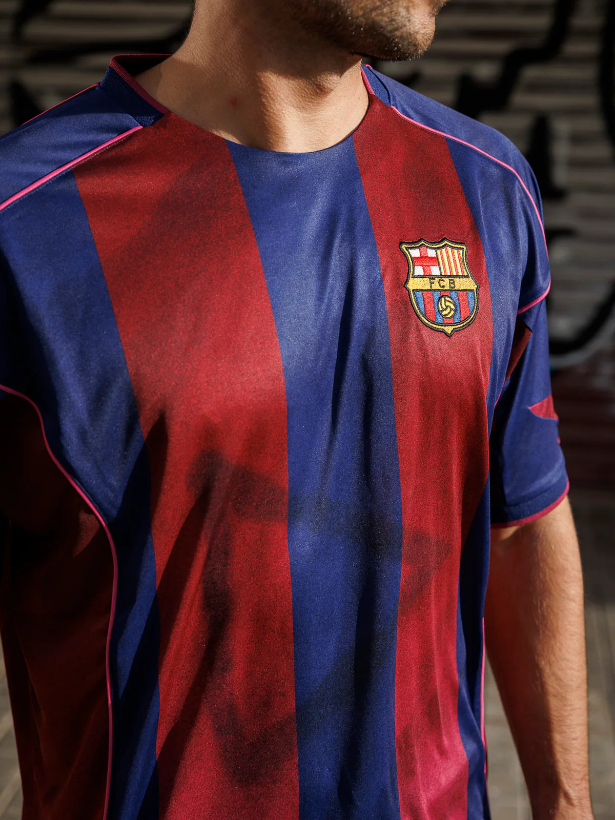 Retro Ed Sheeran x Spotify x FC Barcelona Home Play Jersey 2004/05