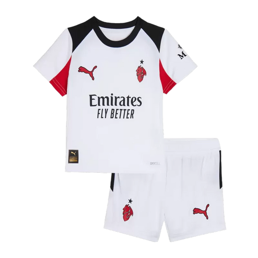 Kid's AC Milan Away Soccer Jersey Kit(Jersey+Shorts) 2025/26