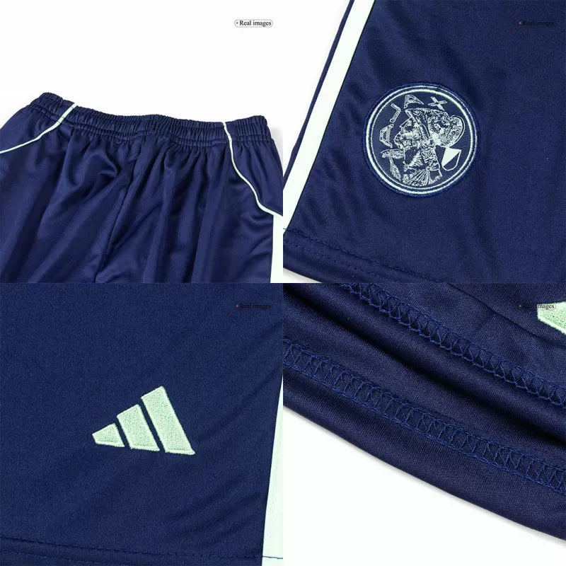 Kit da calcio da trasferta per bambini dell'Ajax (maglia+pantaloncini) 2025/26
