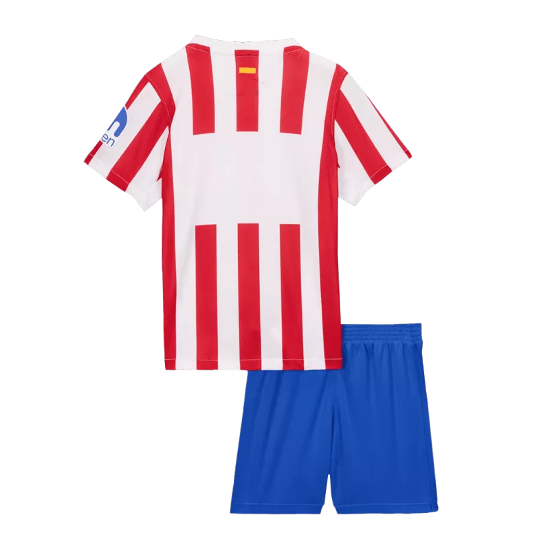 Kid's Atletico Madrid Home Soccer Jersey Kit(Jersey+Shorts) 2025/26