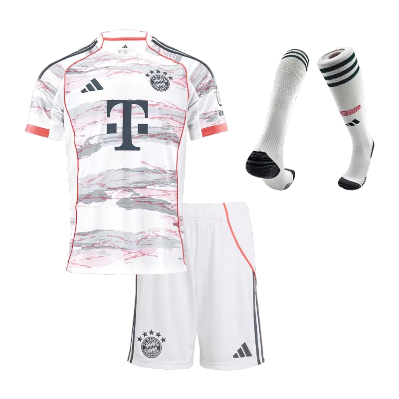Kid's Bayern Munich Away Soccer Jersey Kit(Jersey+Shorts+Socks) 2025/26