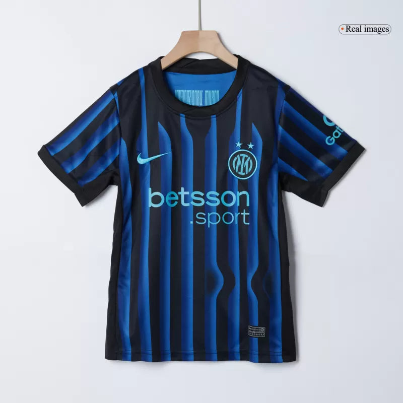 Kid's Inter Milan Home Soccer Jersey Kit(Jersey+Shorts) 2025/26