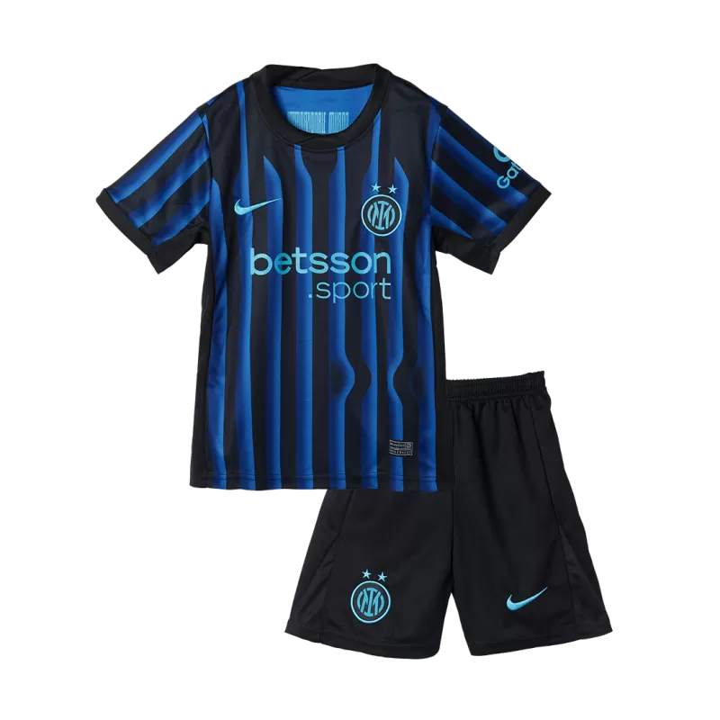 Kid's Inter Milan Home Soccer Jersey Kit(Jersey+Shorts) 2025/26