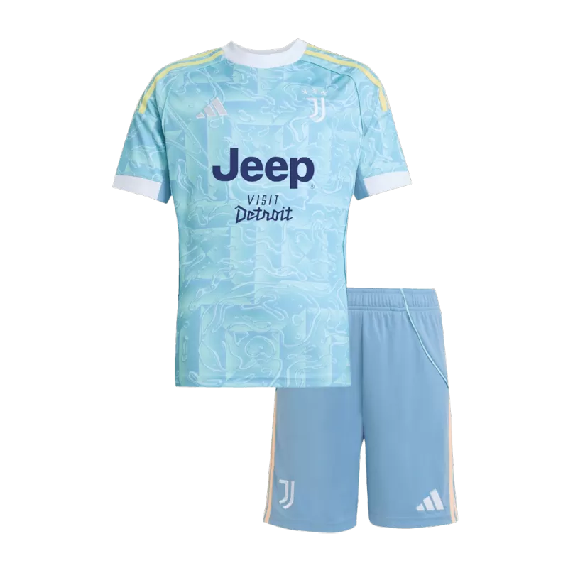 Kid's Juventus Away Soccer Jersey Kit(Jersey+Shorts) 2025/26