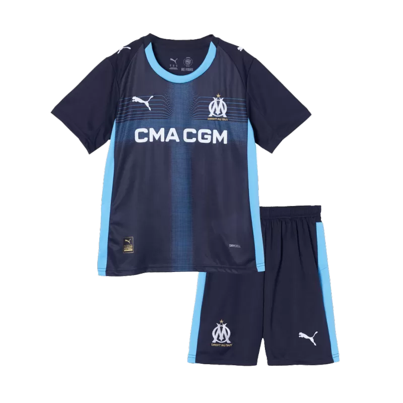 Kid's Marseille Away Soccer Jerseys Kit (Jersey+Shorts) 2025/26