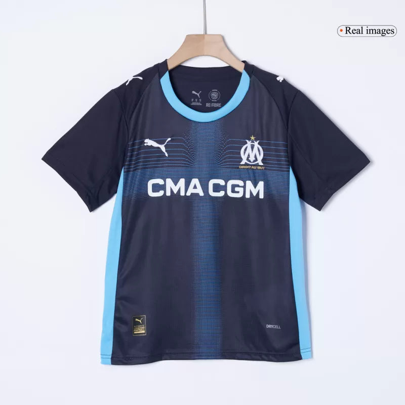 Kid's Marseille Away Soccer Jerseys Kit (Jersey+Shorts) 2025/26