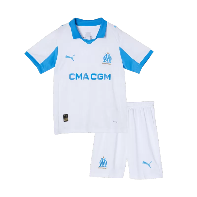 Kid's Marseille Home Soccer Jerseys Kit (Jersey+Shorts) 2025/26