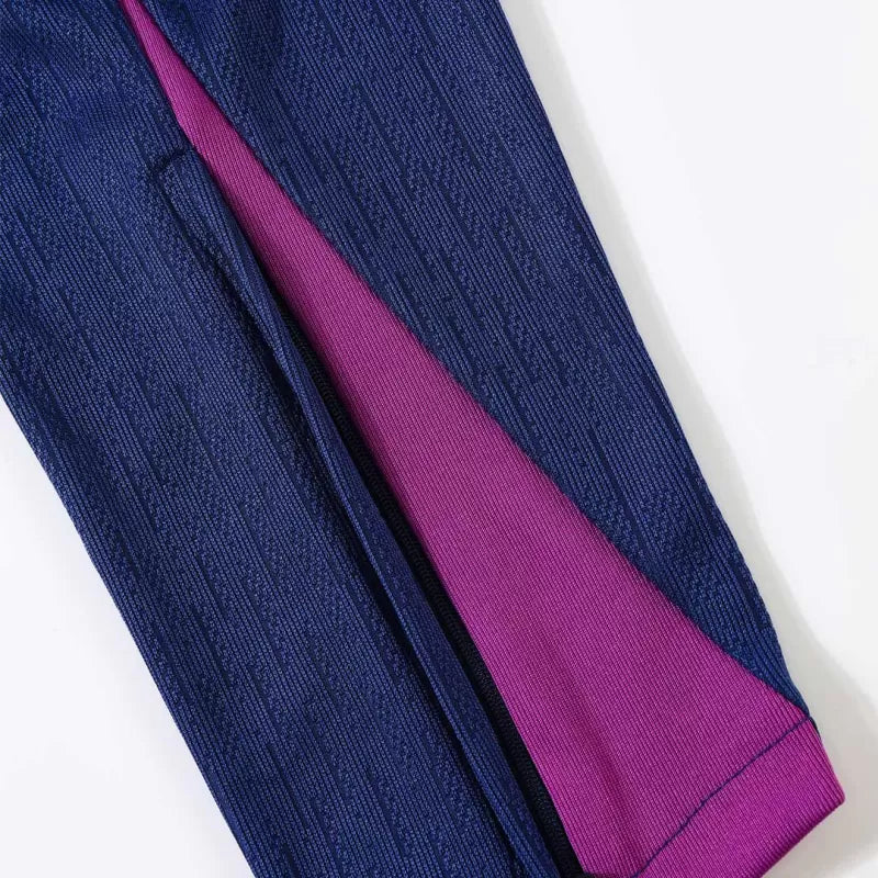 Completo da allenamento Barcellona con zip 1/4 (giacca + pantaloni) per bambini 2025/26 - Blu navy