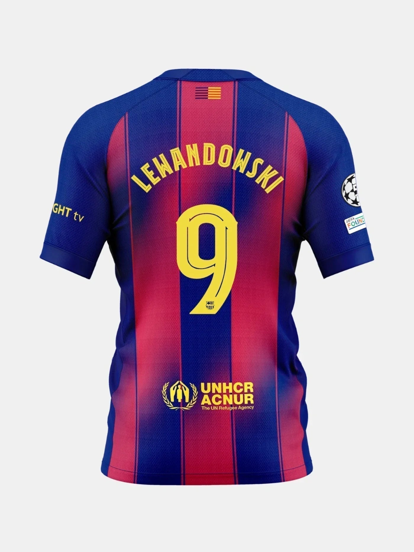 Barcelona Lewandowski #9 Home 2025/26 Soccer Jersey - UCL topsoccerjerseys.com