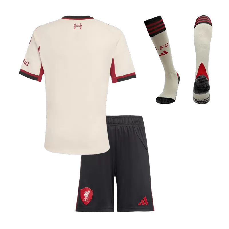 Kids Liverpool Away Soccer Jersey Kit (Jersey+Shorts+Socks) 2025/26