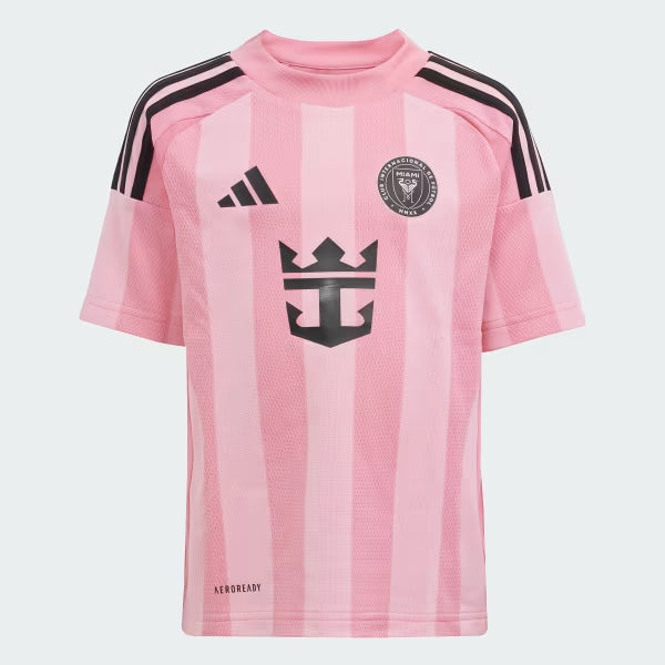 Tani dzieciฤcy zestaw domowych koszulek piลkarskich Inter Miami CF (koszulka + spodenki) 2025 Top Koszulki Pilka Sklep
