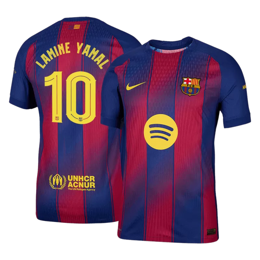Player Version Barcelona LAMINE YAMAL #10 Home 2025/26 Soccer Jersey -  UCL