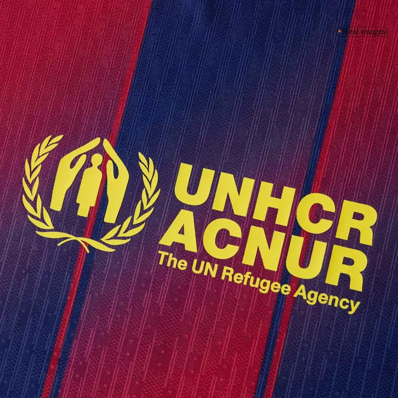 Player Version Barcelona Lewandowski #9 Home 2025/26 Soccer Jersey - La Liga - Slim Fit