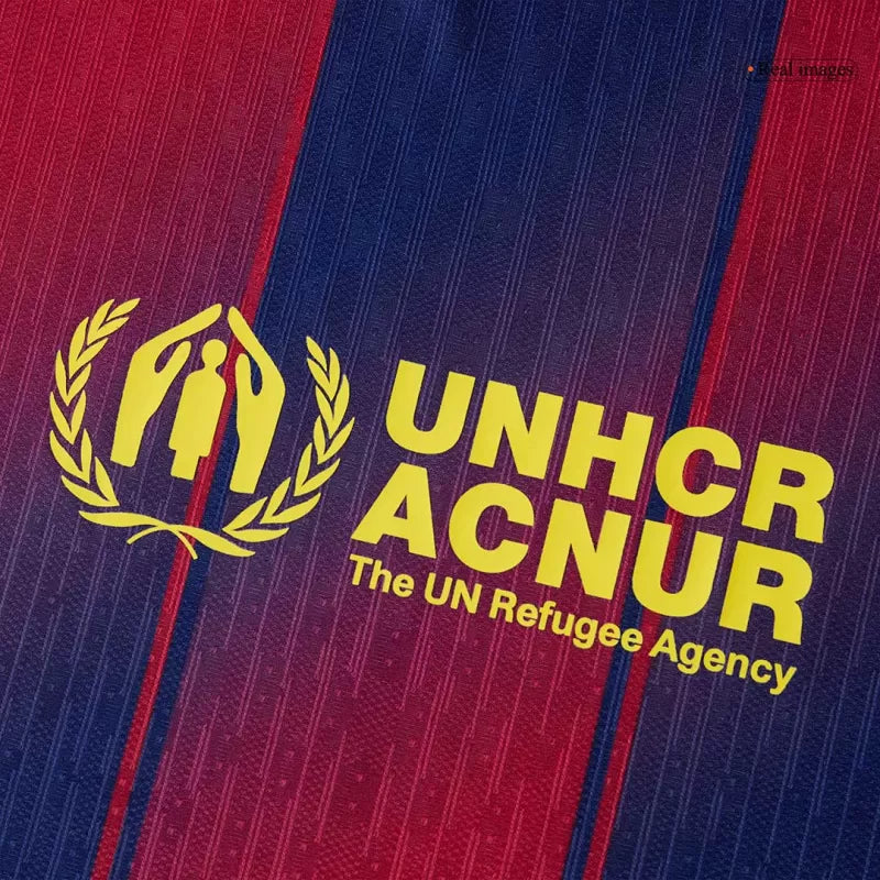 Versione Giocatore Barcellona Lewandowski #9 Maglia da Calcio Home 2025/26 - UCL - Vestibilità Slim